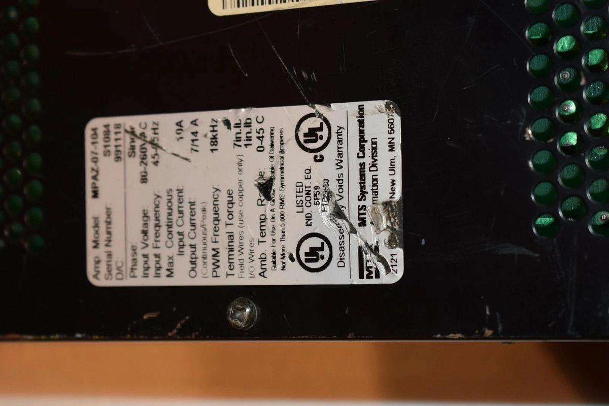 Used Parker  MPAZ-07-104 Servo amplifier, MTS, Parker