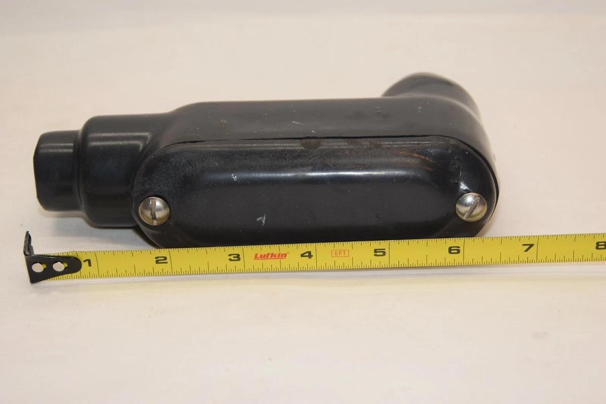 (NEW) 8.0 CU IN 8.0CUIN 3/4" Coated Conduit Body 90 Degree Elbow Fitting