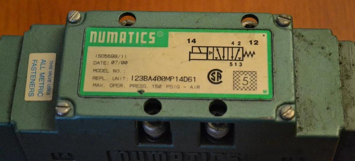 Used NUMATICS VALVE 123BA400MP14D61 150psi