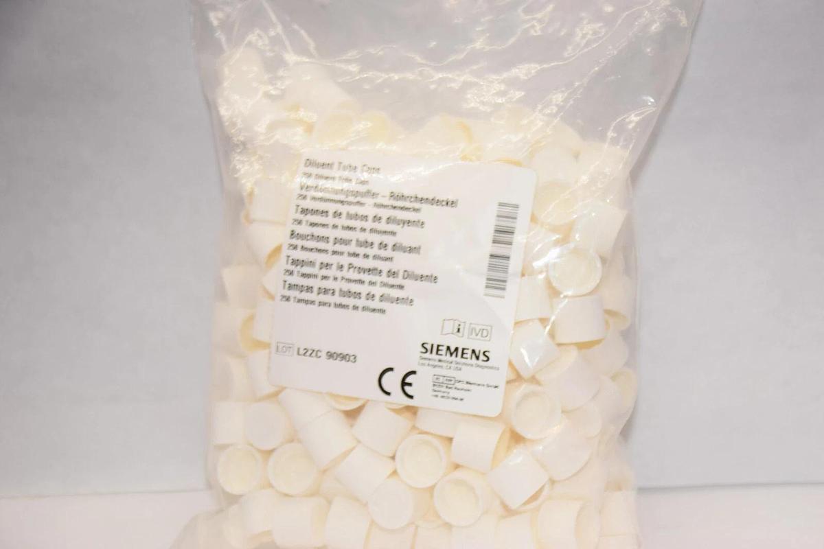 (NEW - Lot of 500) SIEMENS MEDICAL SOLUTIONS L2ZC , 90903 Diluent Tube Caps