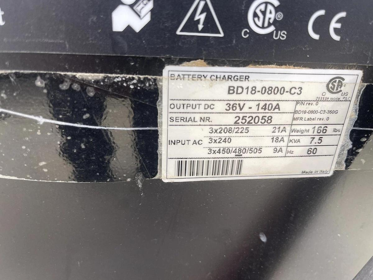 Used Green Energy Concepts 36 Volt Ferroresonant Battery Charger BD18-0800-C3 3ph 480
