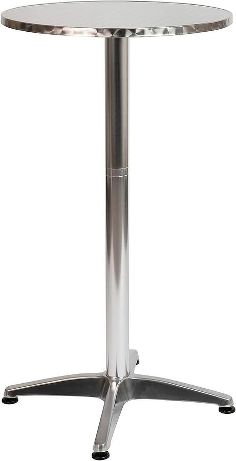 Flash Furniture Metal Patio Bar Table Aluminum Mellie 23.5" Round Bar TLH-059B-G