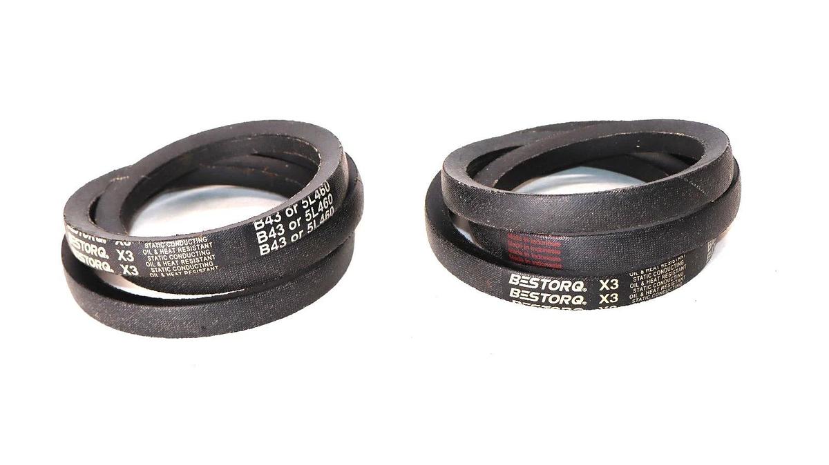 (NEW - Lot of 2) BESTORQ B43 , B-43 , 5L460 X3 V-Belt