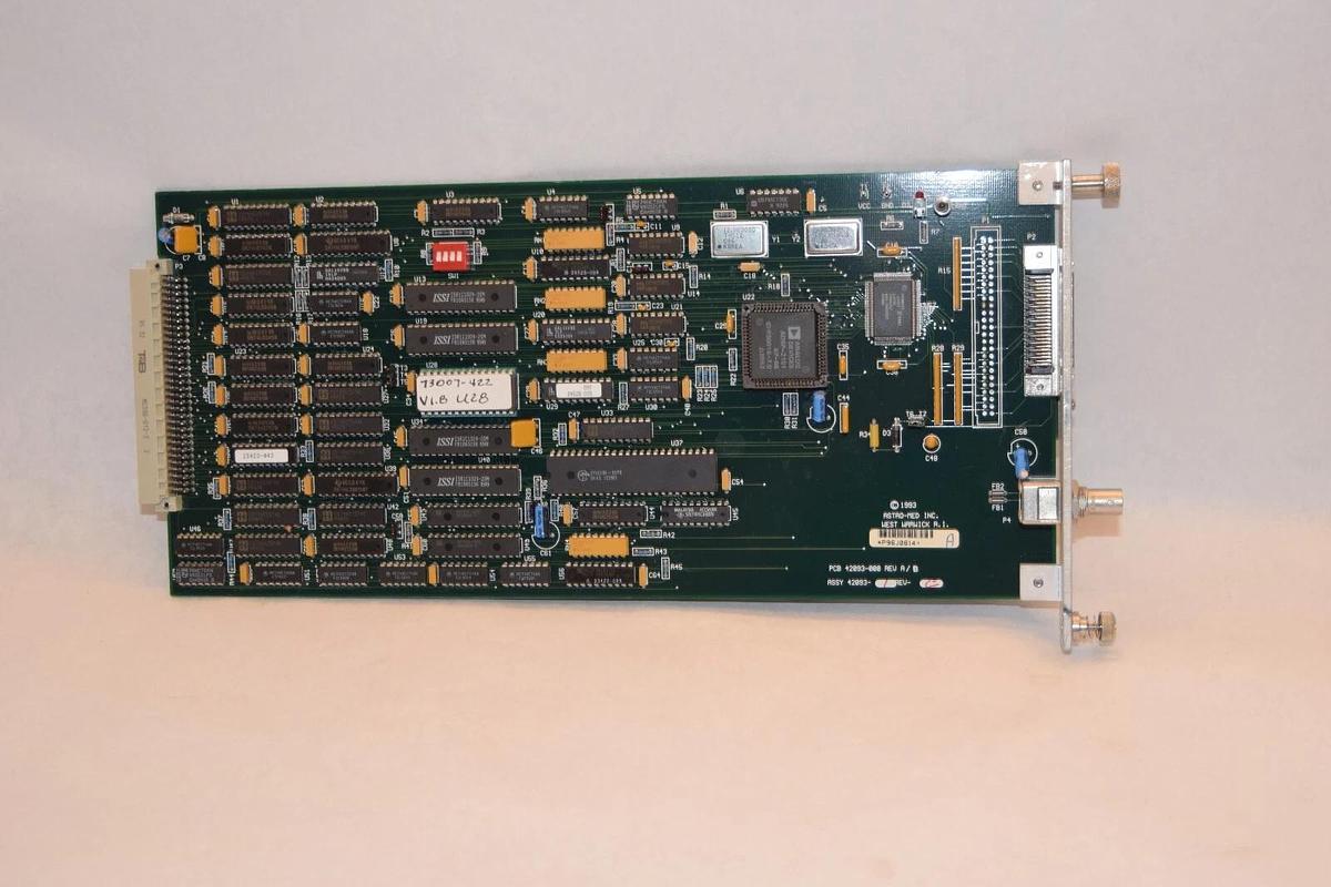 Used ASTRO-MED 42093-000 Rev A/B 42093-1 Rev C 42093 SCP1AX A-08145 Board