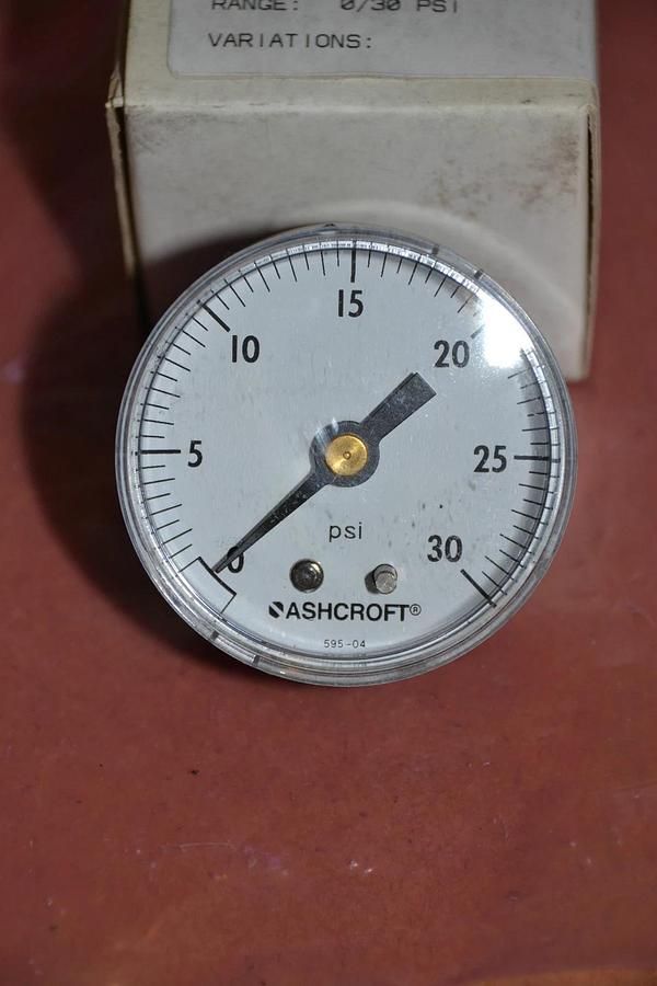 ASHCROFT GAUGE 20W1005 H 02B 30# 20W1005H02B30# 1/4 NPT NEW