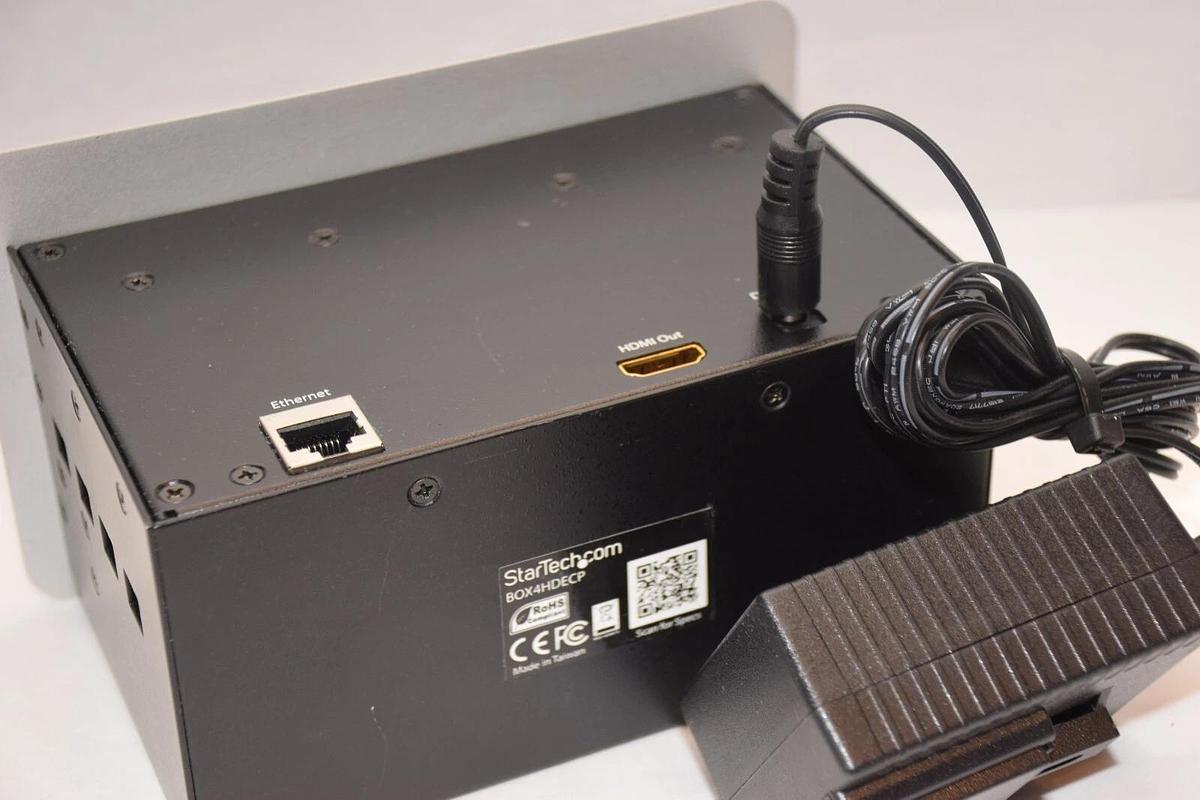 Used STARTECH.COM BOX4HDECP Conference Table Connectivity Pop Up Box W/AV & Data Port