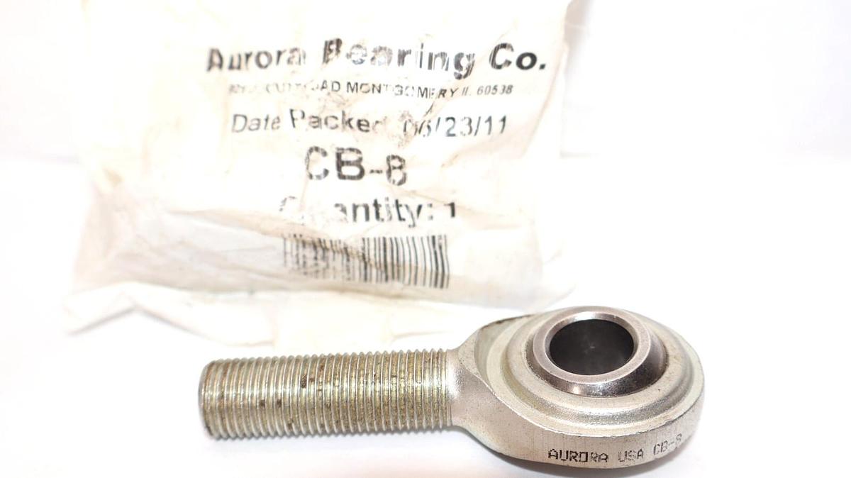 (NEW) AURORA BEARING CO. CB-8 , CB8 1/2" Male Left-Hand Rod End
