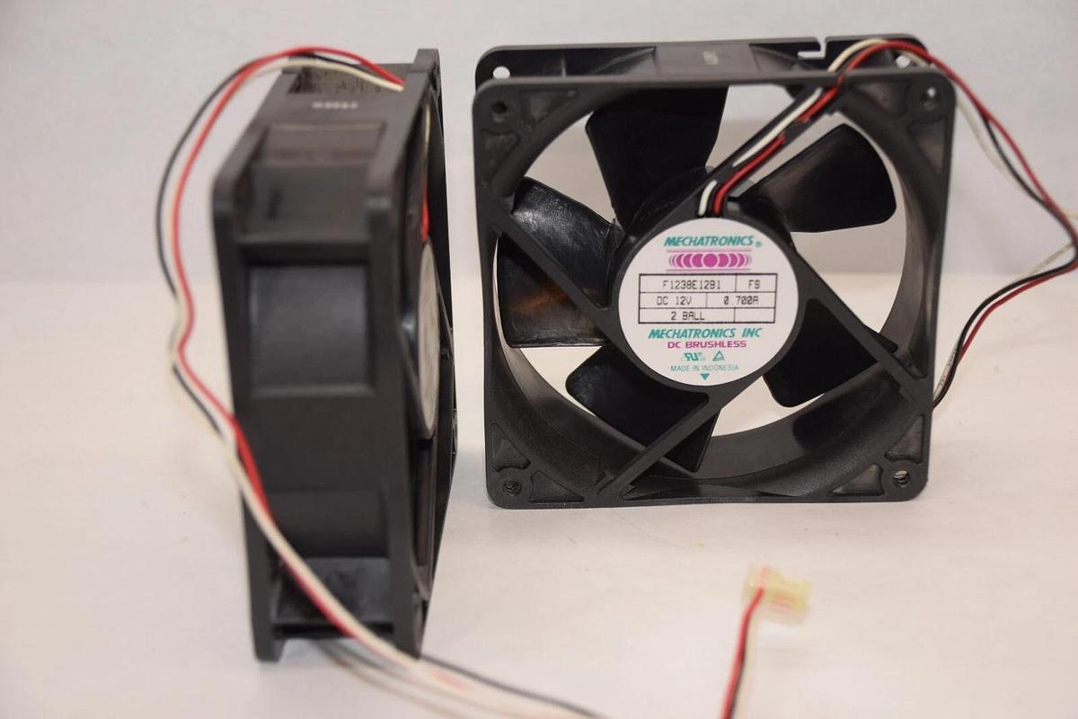 Used (Lot of 2) MECHATRONICS F1238E12B1 12Vdc 0.700A Fan