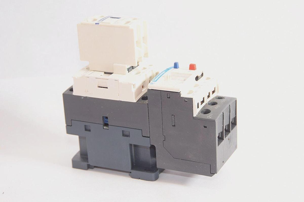 Used TELEMECANIQUE LRD 08 Relay With LC1 D09 Contactor & LADN02 Auxilary Contact