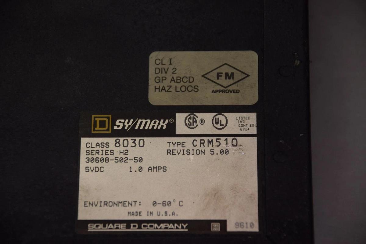 Used SQUARE D SY/MAX 8030 CRM-510 SERIES H2 INTERFACE MODULE