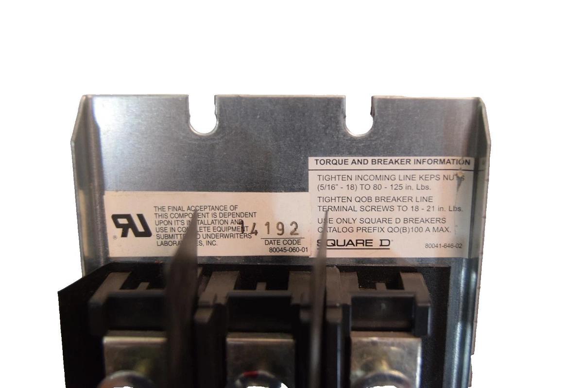 Square D NQOB84242LR 225A Main Lug Circuit Panelboard 42 Circuit