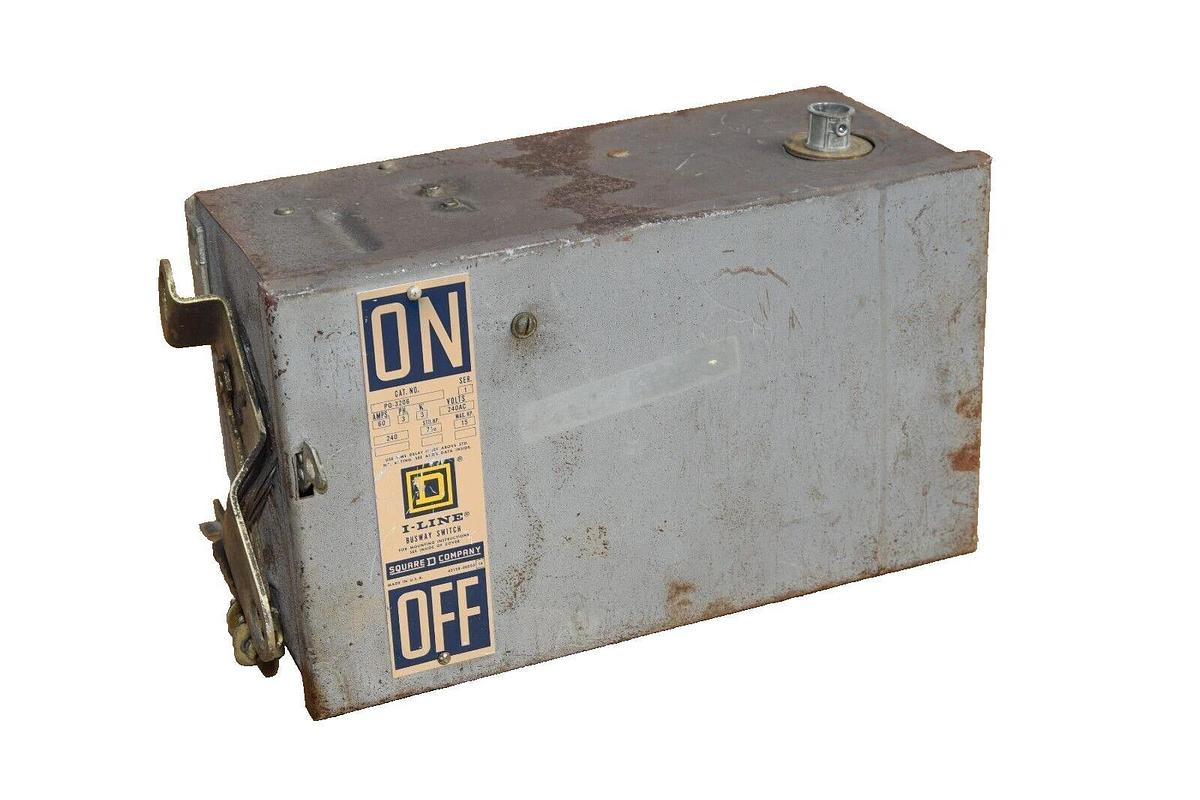 Used SQUARE D I-Line Busway Unit Switch PQ3206 PQ-3206 Ser 1 60A 60 Amp 3PH 3W 240V