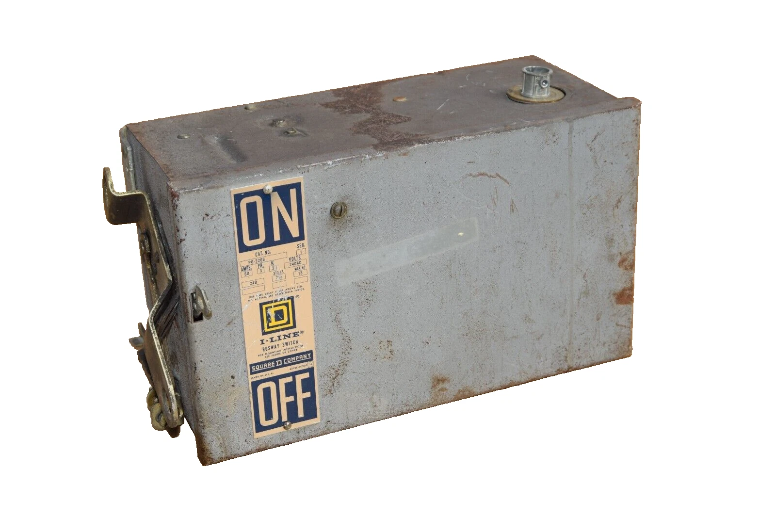 Used SQUARE D I-Line Busway Unit Switch PQ3206 PQ-3206 Ser 1 60A 60 Amp 3PH 3W 240V