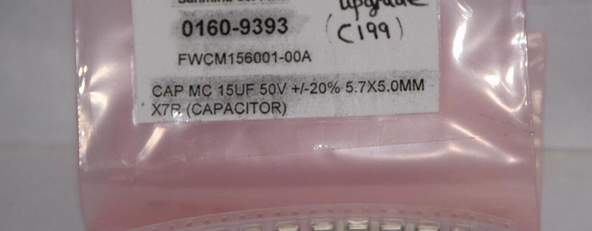 (NEW - Lot of 11) 0160-9393 , CAP MC 15UF 50V +/- 20% 5.7x5.0mm Chip Capacitor