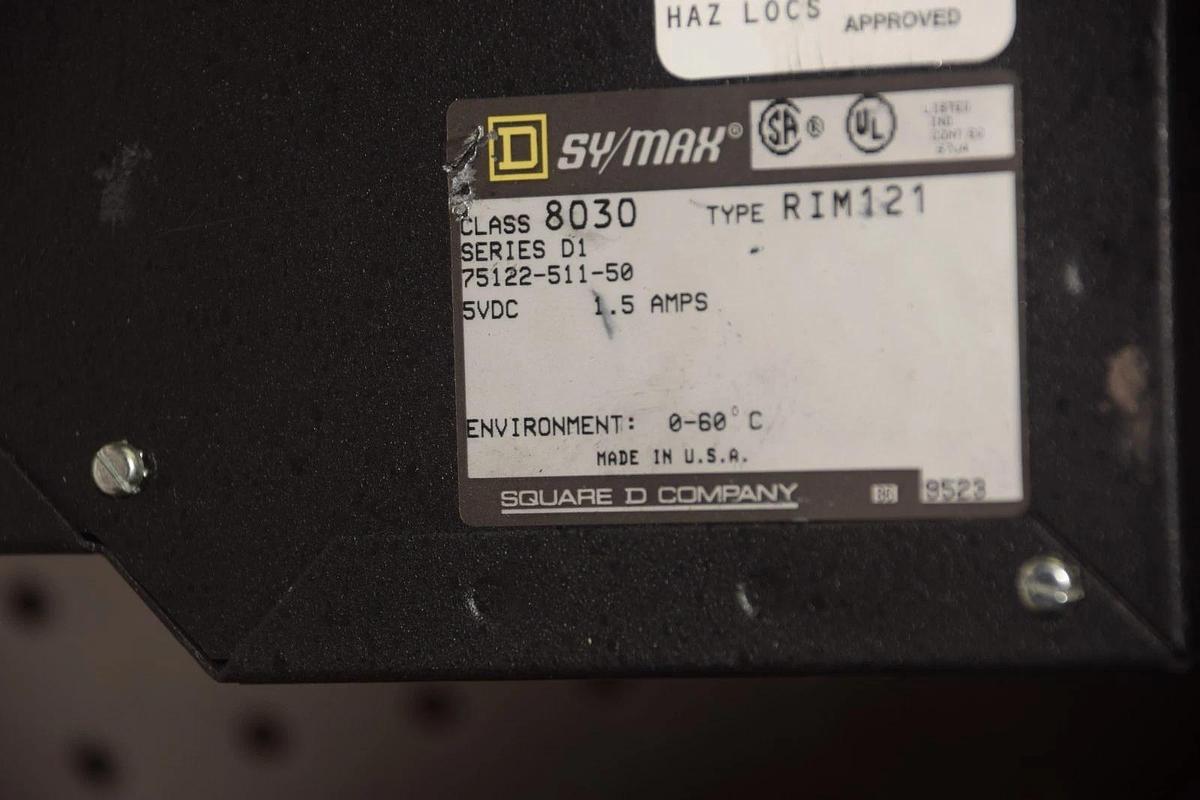 Used Square D 8030 RIM-121 Ser D1, SY/MAX  RIM121