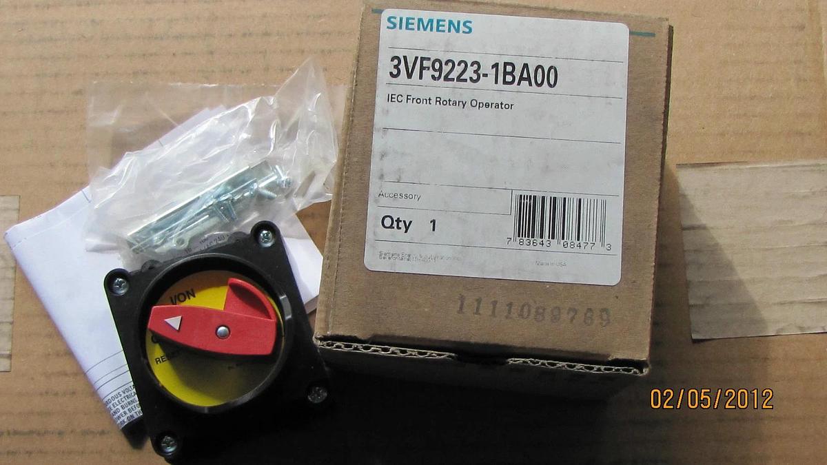 SIEMENS IEC FRONT ROTARY OPERATOR KNOB SWITCH 3VF9223-1BA00 3VF92231BA00 NIB