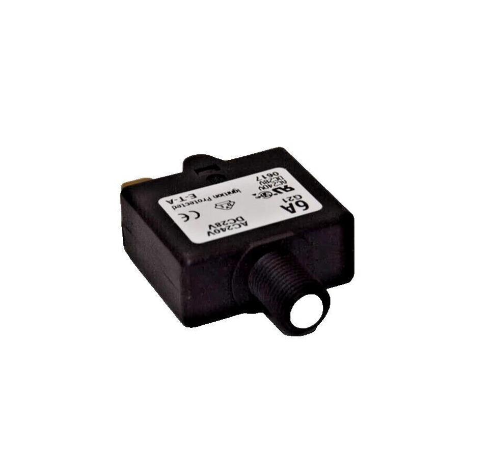 (Lot 5)  E-T-A ETA 1658 G21 6A BREAKER  8-41sec 6 Amp 240vac 28vdc 7...16sec NEW