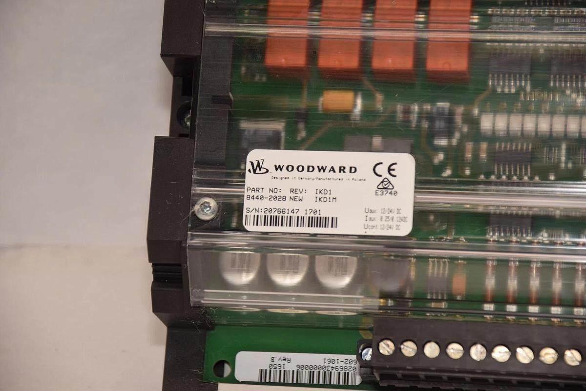 Used WOODWARD 8440-2028 , 84402028 Rev. IKD1 12/24Vdc I/O Expansion Module