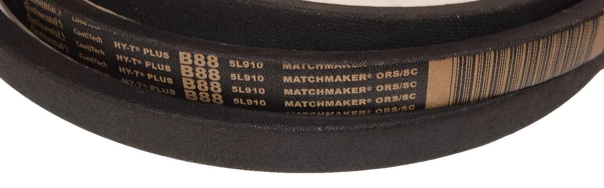 Continental Belt V-Belt B88 HY-T Plus Matchmaker 5L910 B-88 Vbelt (New)