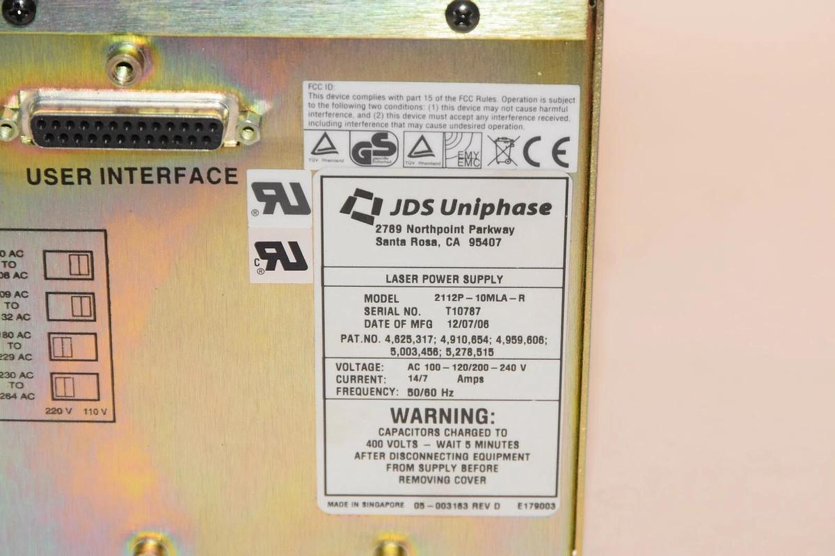 JDSU 2112P-10MLA-R Laser Power Supply JDS Uniphase (NEW)