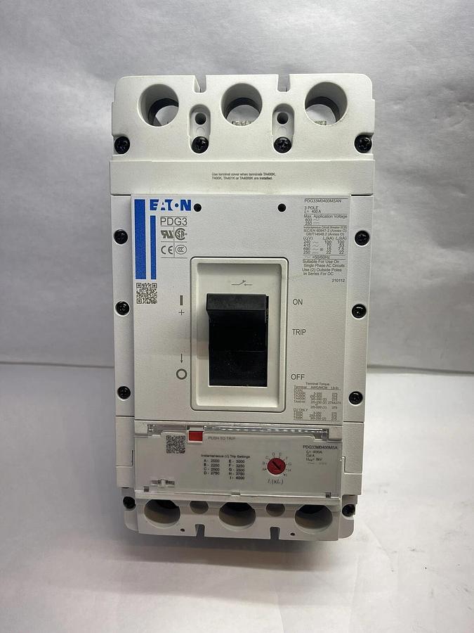 Cutler Hammer EATON Circuit Breaker: 400 A Amps, PDG33M0400MSAN, PDG3