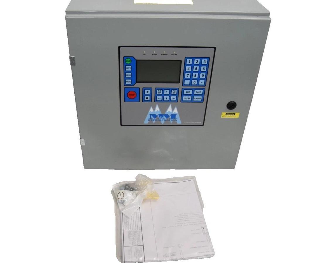 Used M&M Refrigeration Reciprocating Compressor ControlPanel M100408G11 Missing Board