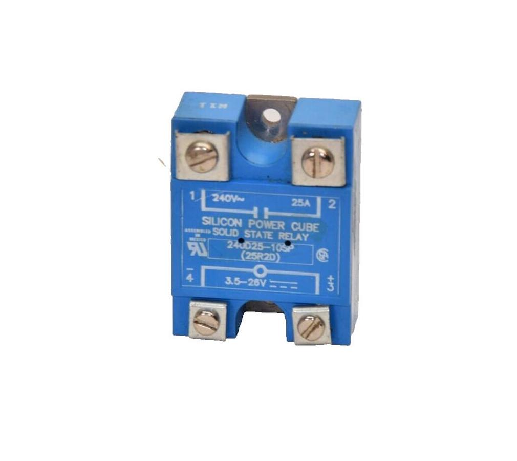 Used SILICON POWER CUBE 240D25-10SP , 25R2D 25A 240V Solid State Relay