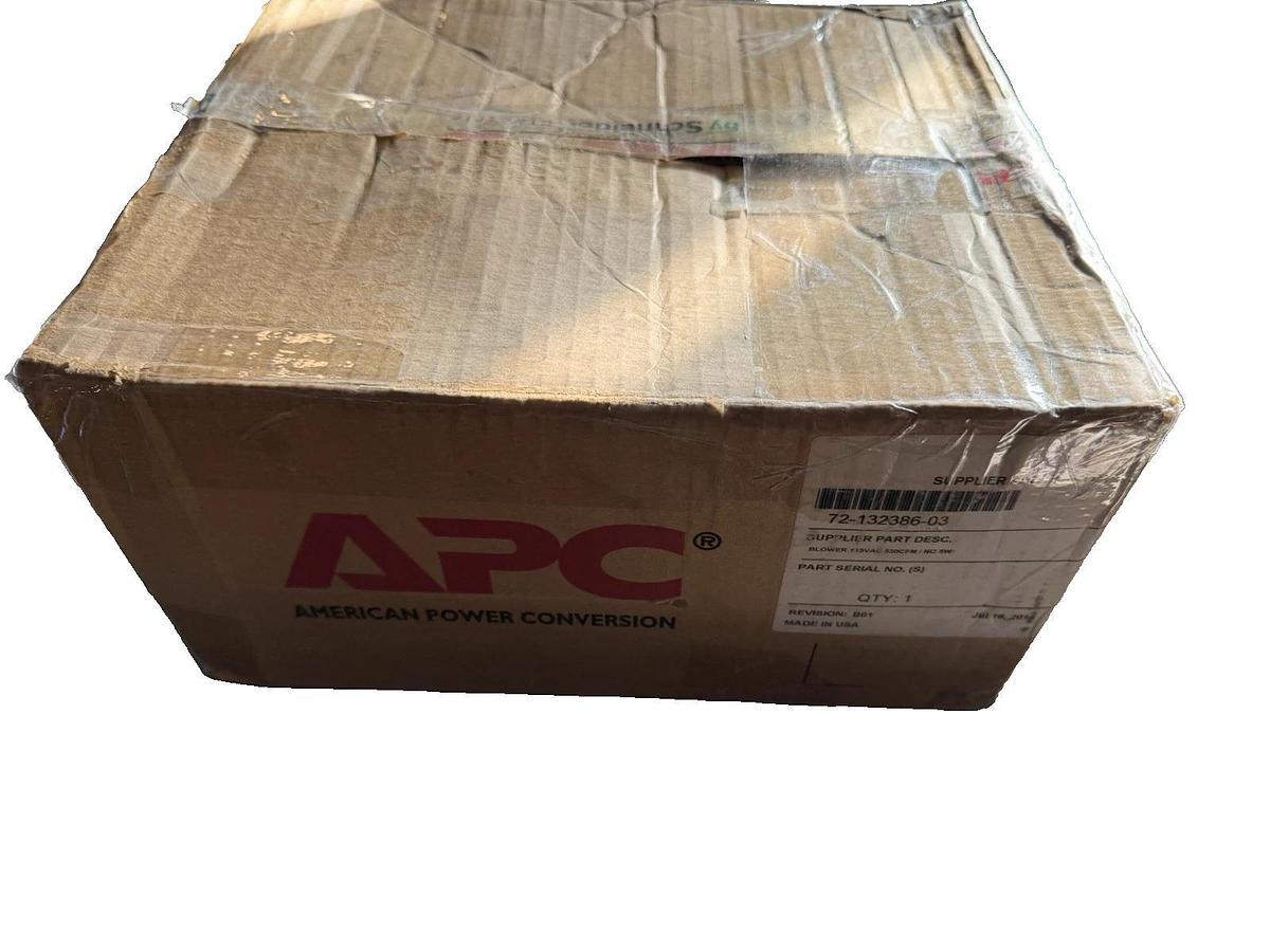 (NEW) APC 72-132386-03 115Vac 530cfm Rack Fan Blower Assembly No SW