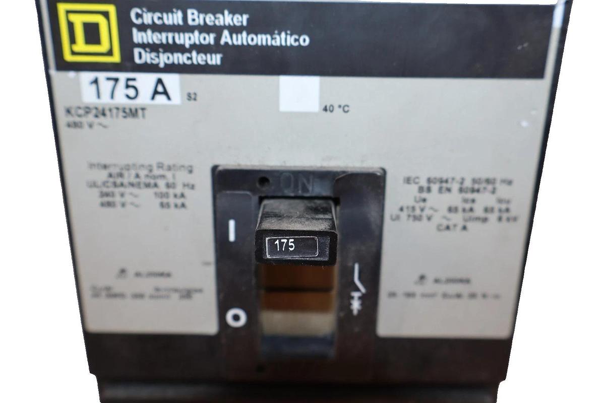 Used Square D 175A 175 Amp Circuit Breaker KCP24175MT 480V
