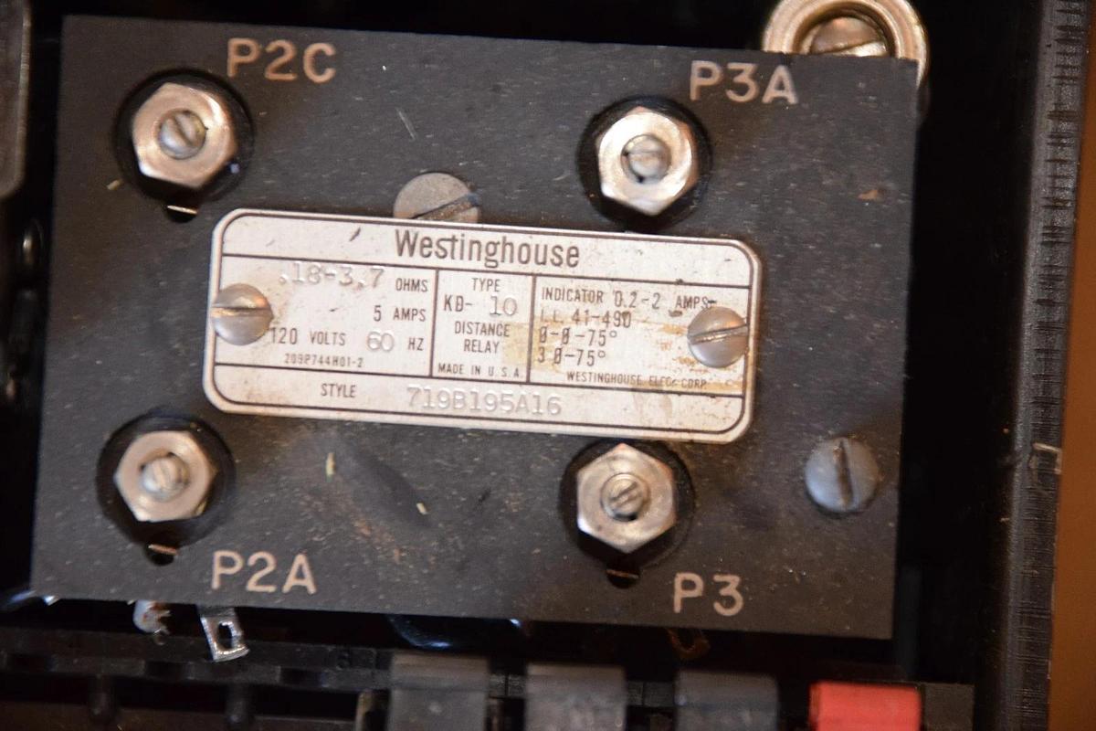 Used (Lot of 2) WESTINGHOUSE KD-10 Distance Relay 719B195A16 120V .18-3.7 Ohms