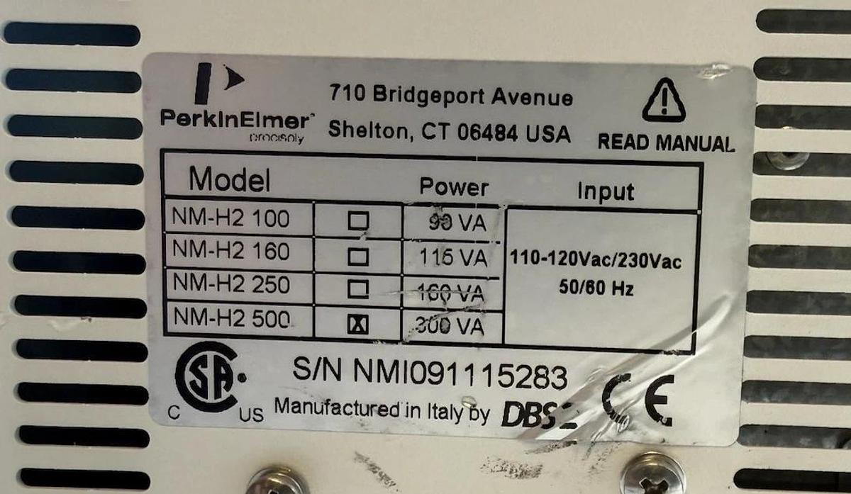 Used PerkinElmer NM-H2 500 Hydrogen Generator NMH2 Hydrogen 500