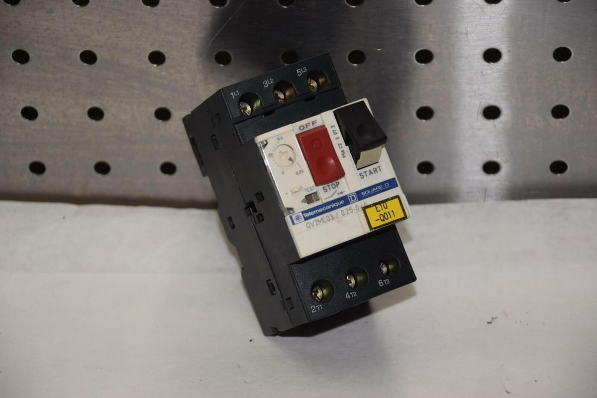 Used TELEMECANIQUE / SQUARE D / SCHNEIDER GV2ME03/0.25-0.4A CIRCUIT BREAKER