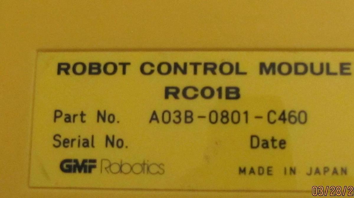 Used GMF ROBOTICS ROBOT CONTROL MODULE RC01B A03B-0801-C460 A03B0801C460