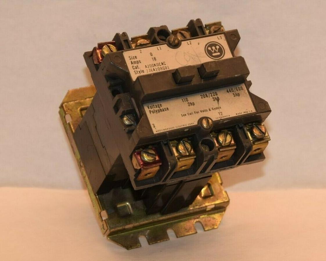 Used WESTINGHOUSE A200K0CAC 18A Size 0 110/120V 50/60Hz Coil Contactor