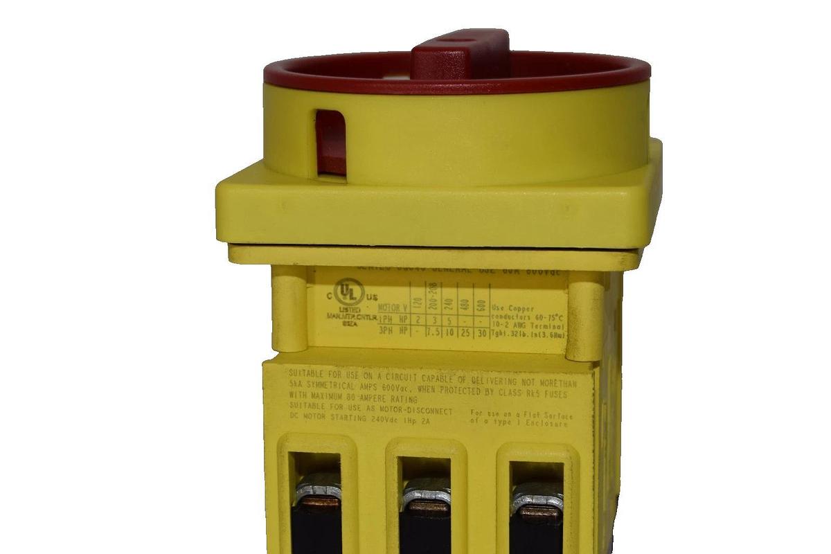 Used Giovenzana SQ040003R  Series SQ040 63A Type R Disconnect Switch