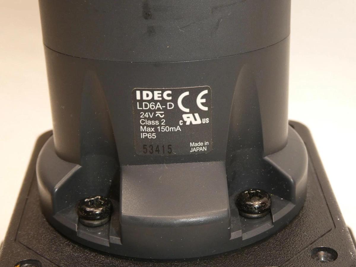 Used IDEC LD6A-D Flashing Signal Stack Light 24v w/ Red, Green, White, Amber, Blue