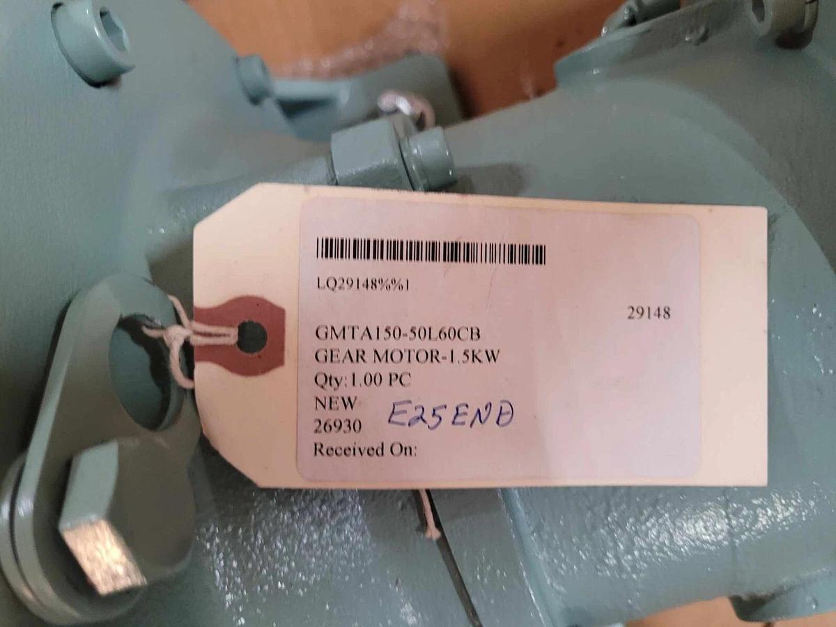 Tsubaki Emerson Gear Motor GMTA150-50L60CB GMTA150L60CB 3ph 1.5kW 1:60 220v NEW