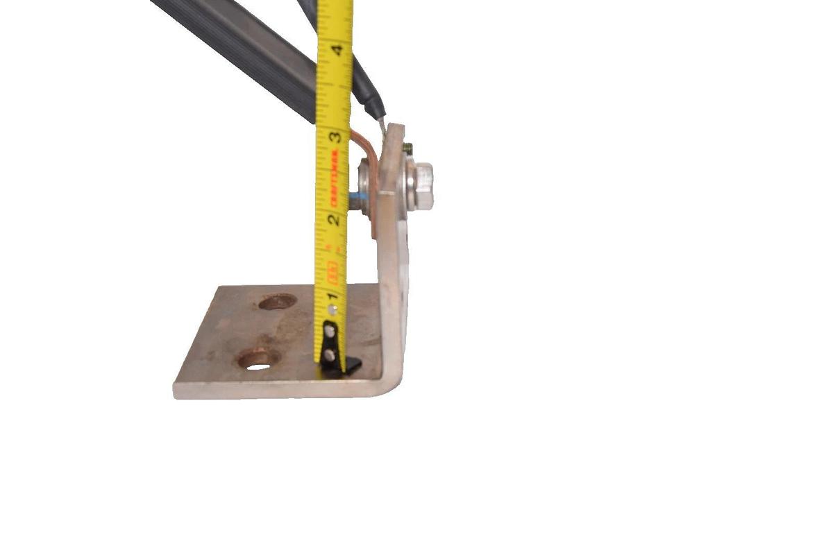 Used Xibar Buss Ground Strap Bracket BB-2885 C 2-1/2" x 3" x 1/4" 5-1/2" Strap Copper