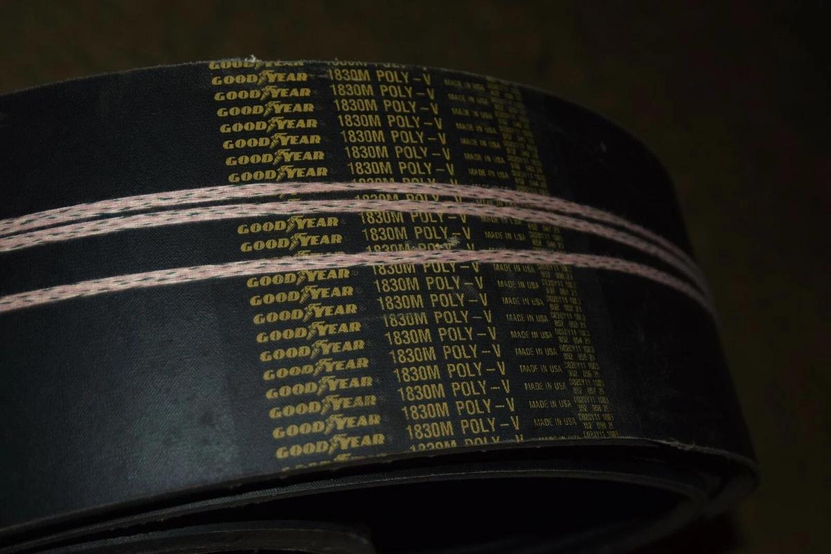 GOODYEAR 1830M16 Micro-V Belt, M Section, 1830M 183" Length 6" Width 16 Rib