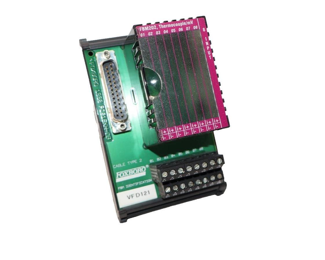 Used FOXBORO INVENSYS FBM202 P0916AC 0B RY0834 Thermocouple/MV 8pt 8 Input Module