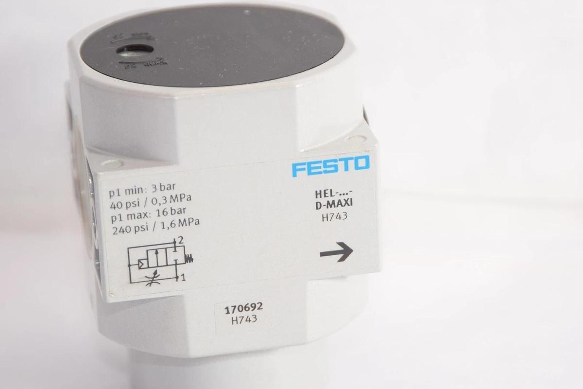 Used FESTO HEL-...-D-MAXI 3Bar 40psi Directional Start Valve