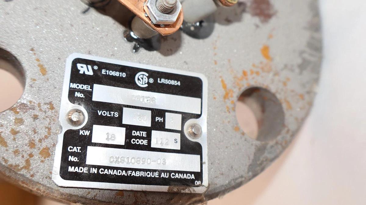 02188 , CXS10890-03 480V 3PH 18Kw Immersion Tank Heater (NOS)