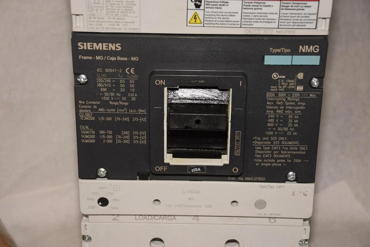 Siemens NMG VL Breaker NMG3B800L 800a 800 amp 3p NEW