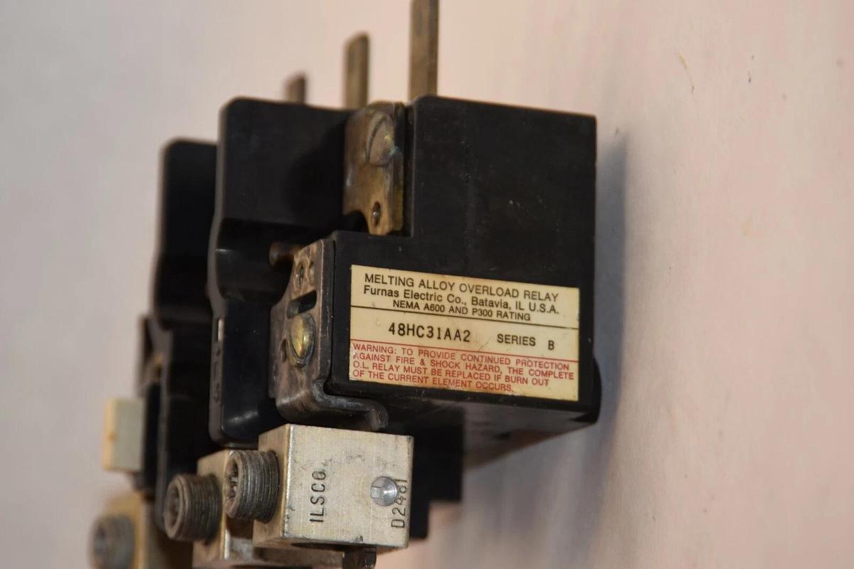Used FURNAS 48HC31AA Series B Melting Alloy Overload Relay