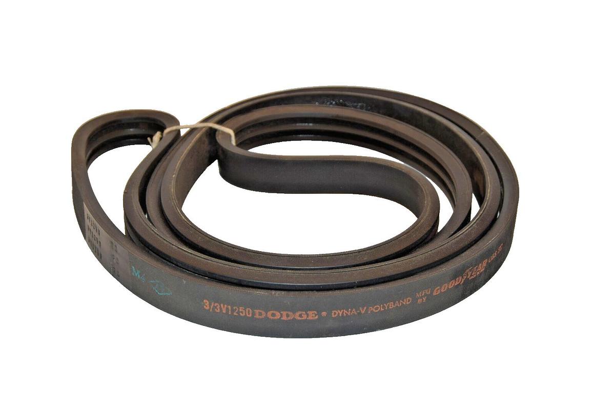 GOODYEAR DODGE Belt V-Belt 3/3V1250 3V1250 3-3V1250 3-Banded 3 Rib (NEW)