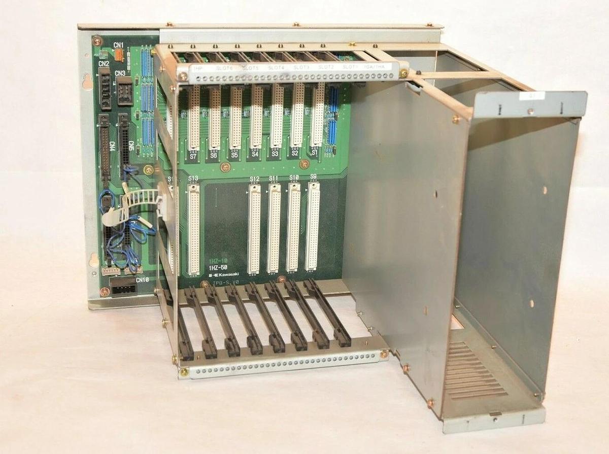 Used KAWASAKI 8 Slot PLC Rack Chassis 1HZ-50 TPB-S.V0 Backplane Board