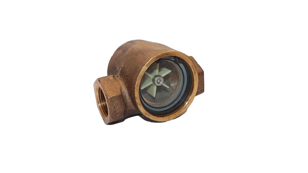 OPW 1" npt 200°F 125psi Propeller Style Flow Indicator Brass Body (New)