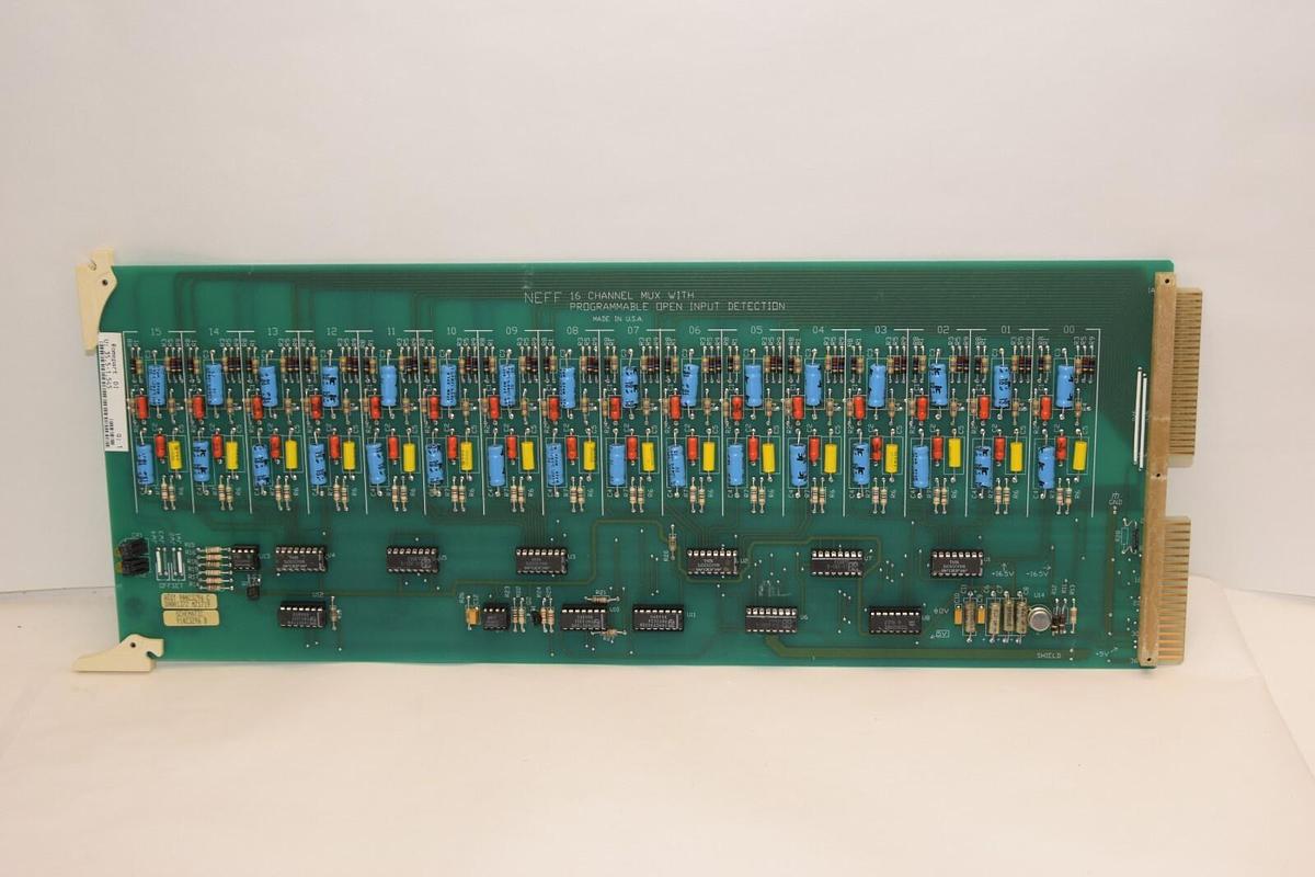 Used NEFF INSTRUMENT 90023296C 16 Channel Mux W/Program Open Input Detection Card