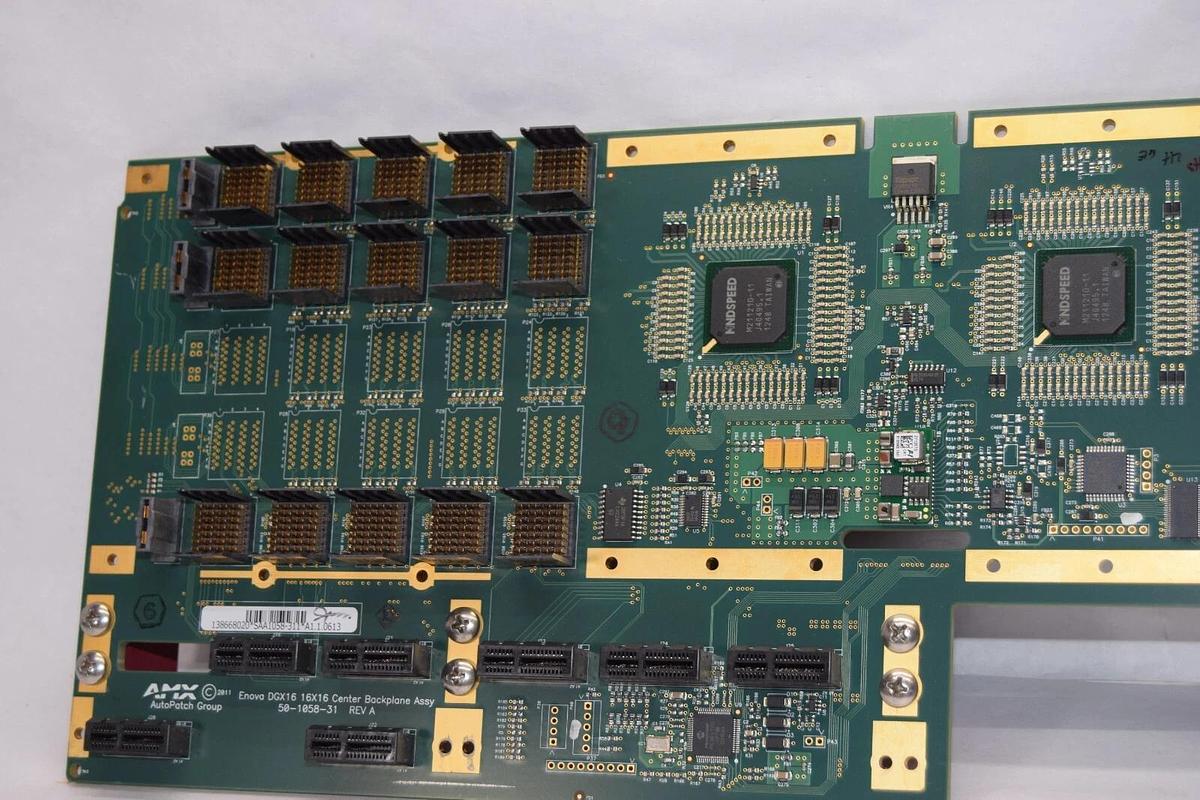 Used AMX 50-1058-31 Rev A Enova DGX16 16x16 Center Backplane Assy Board Card