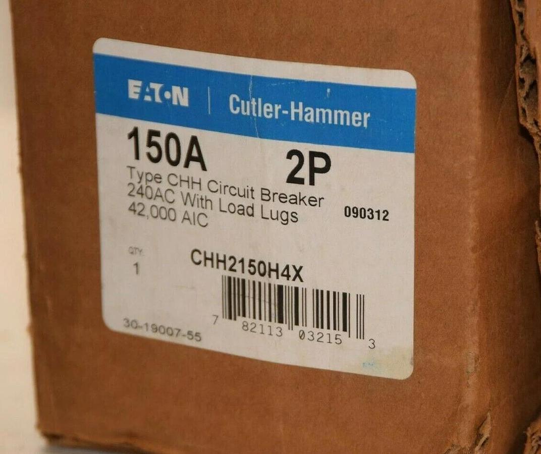 (NEW) EATON CUTLER HAMMER CHH2150H4X 240Vac 150A 150 Amp 150 A Circuit Breaker